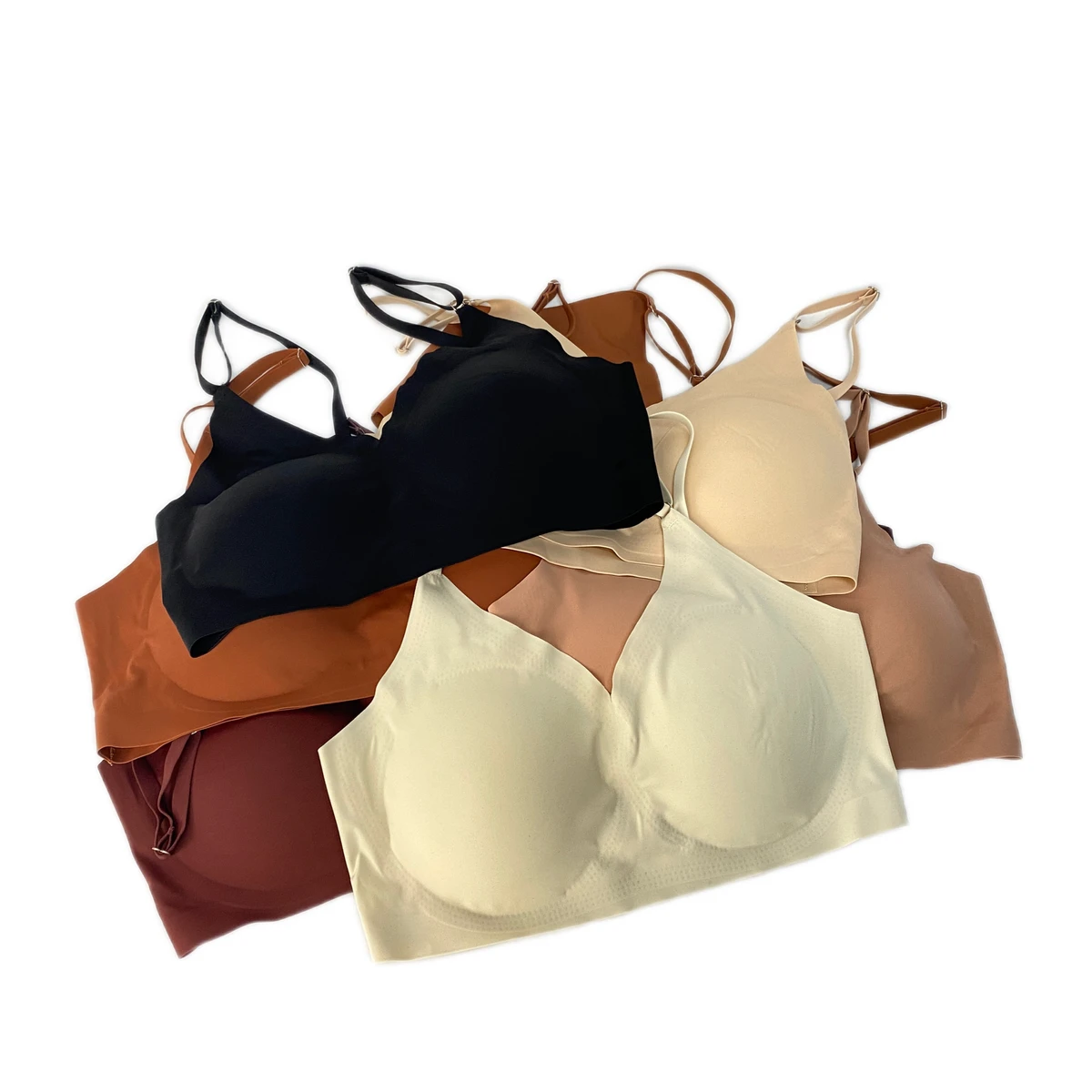 Multiple Colors Seamless No Underwire Push up Bras Buttery Soft Wireless Bralette Full Coverage Sport Everyday Bra for Women