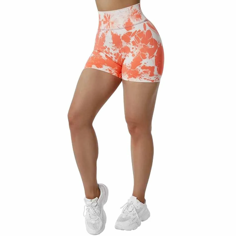 Women's Custom High-Waisted Gym Shorts Breathable Seamless Scrunch Butt Lift Tights Sublimation Yoga Booty Shorts