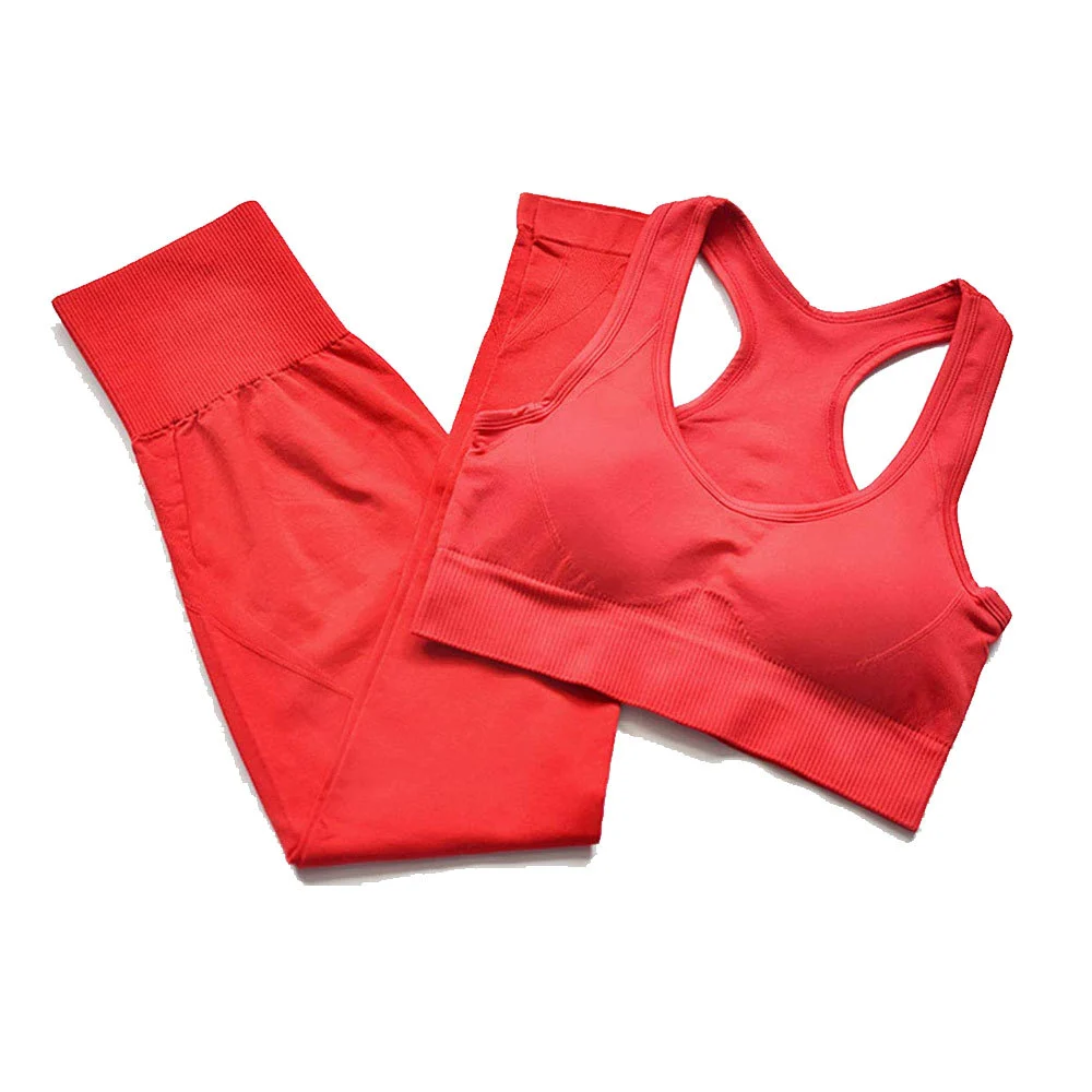 OEM Women Printed Yoga Set High Elastic Four-Way Stretch Gym Fitness Wear 2-Piece Skinny Spring Set