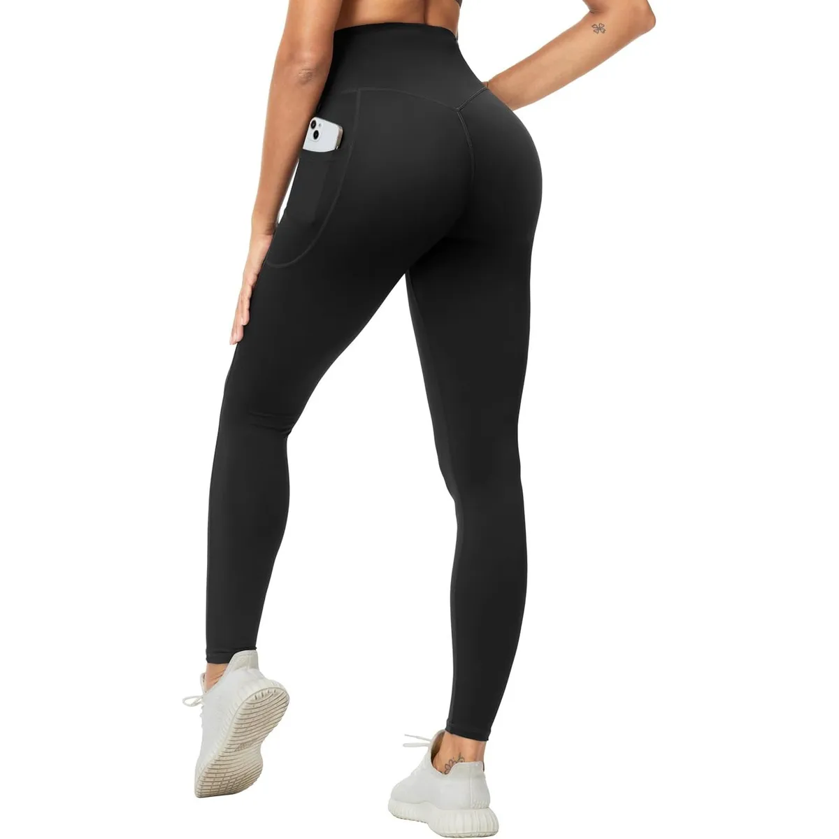 FOXA Women's Scrunch Butt Yoga Pants High Waisted With Pockets Athletic Workout Leggings