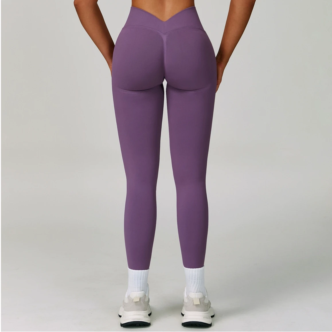 Peach Butt Seamless Yoga Pants V-shaped Tight Slimming Running Exercise Quick-drying Fitness Pants Scrunch Workout Leggings
