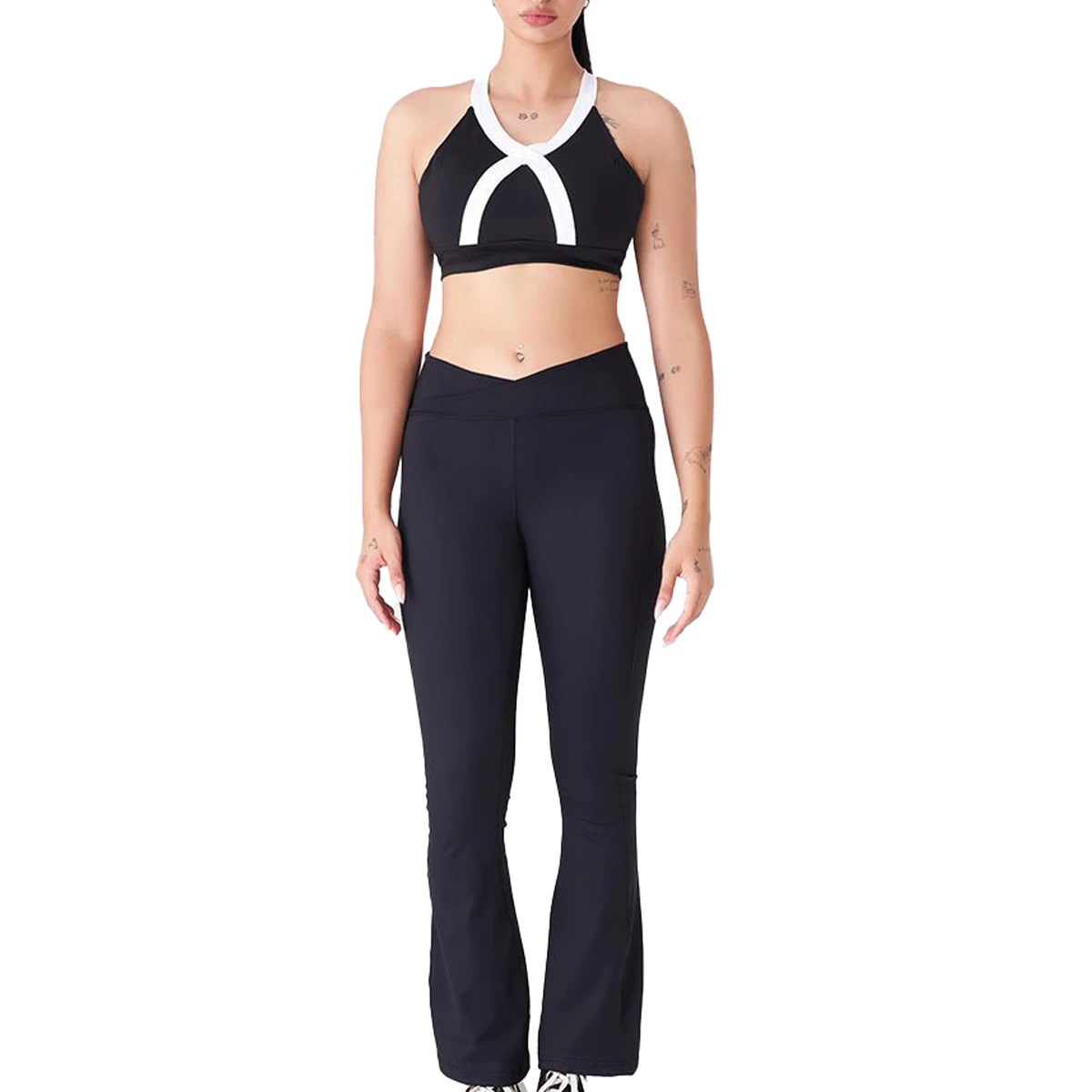 Women's New Summer High Waist Fitness Set Yoga Push-Up Sports Hip Lift Compression Elastic Breathable Plus Size