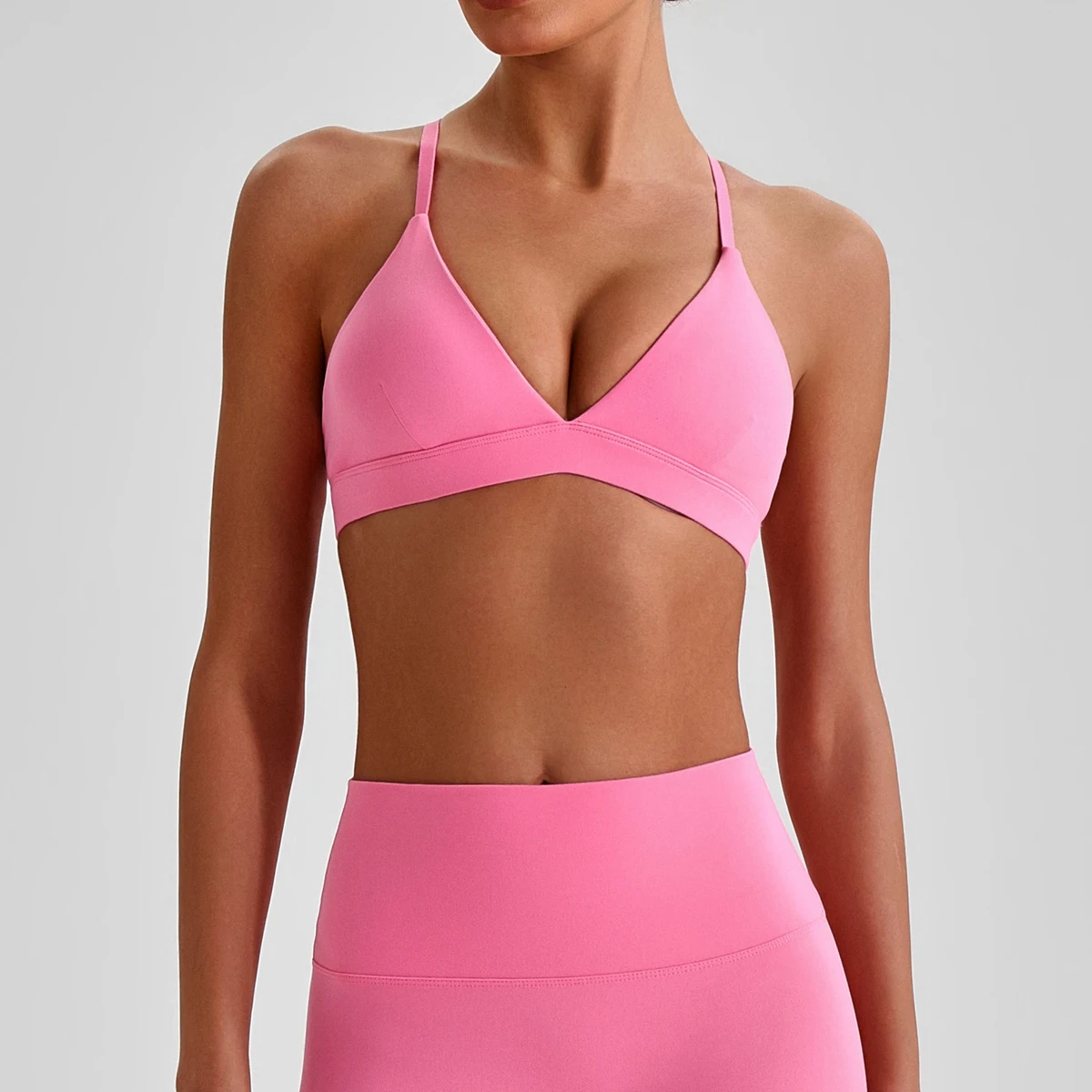 Cross Back Straps Sexy Print Lightweight Breathable Yoga Bras Simple Woman Sport Bras Wholesale