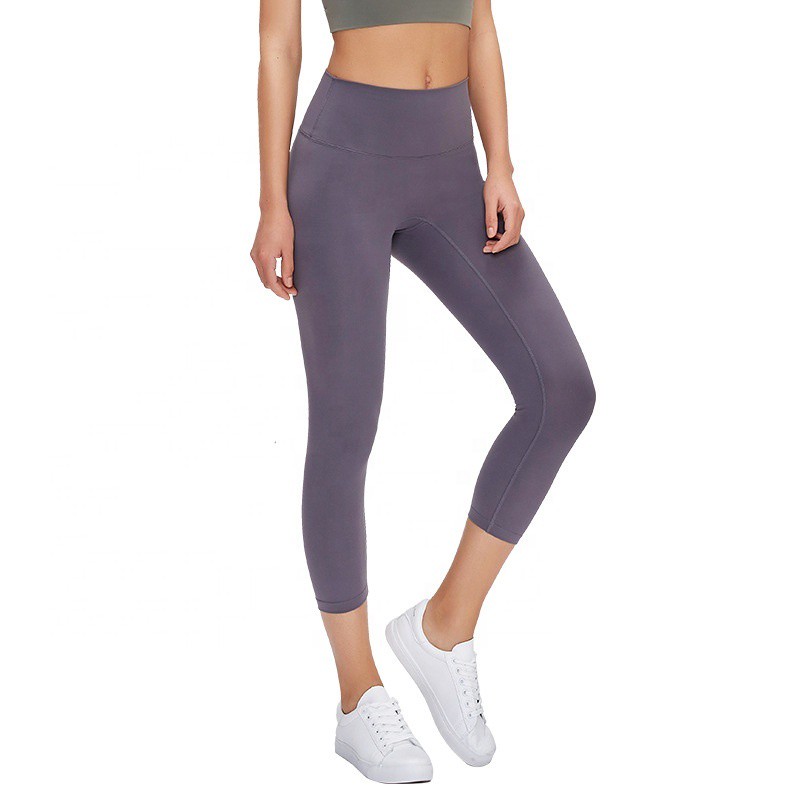 New Design 3/4 Length Capri Yoga Leggings Women Slim Peach Butt Lifting Sport Gym Leggings Buttery Soft Capri Yoga Pants