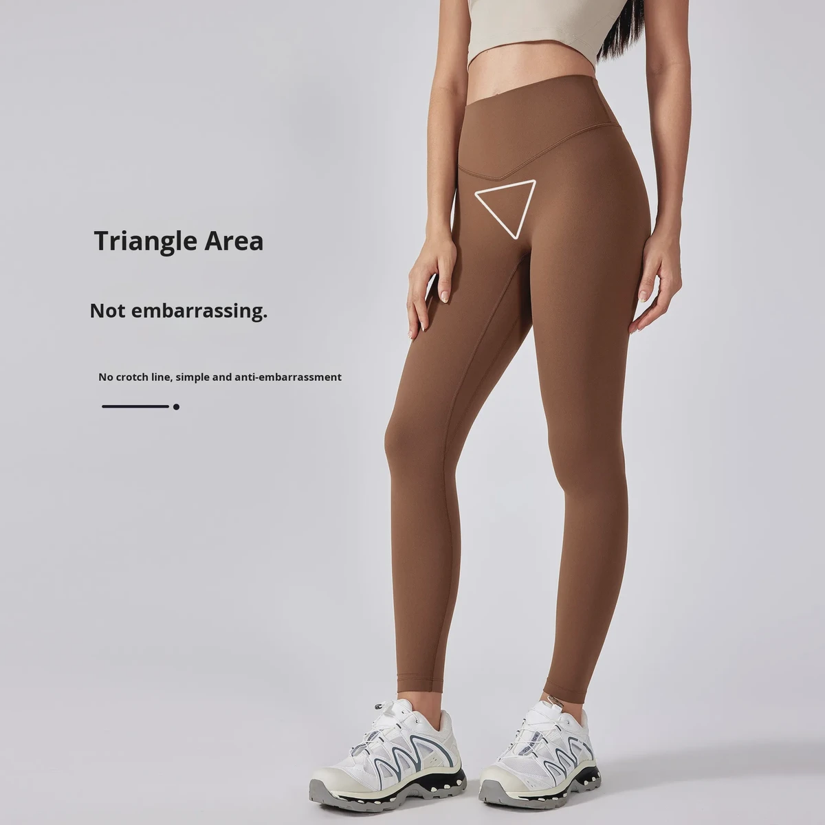 Women's High Elastic Waist Fitness Yoga Pants No Embarrassing Lines Tight Sports Nude Feel Shaping Ankle-Length Solid Seamless