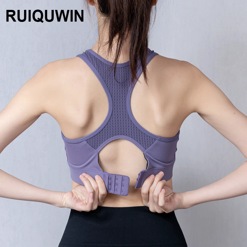 RUIQUWIN Exclusive Offer Wholesale Summer Women High Elasticity Plus Size Sport Bras Lightweight Training Running Yoga Bras
