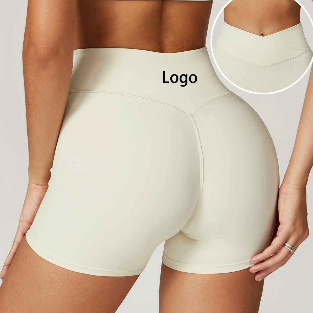 Recycled Nylon Hidden Scrunch Butt Women's High Waist Hip Lift Sports Shorts Tight Cloud Sensation Running Fitness & Yoga Shorts