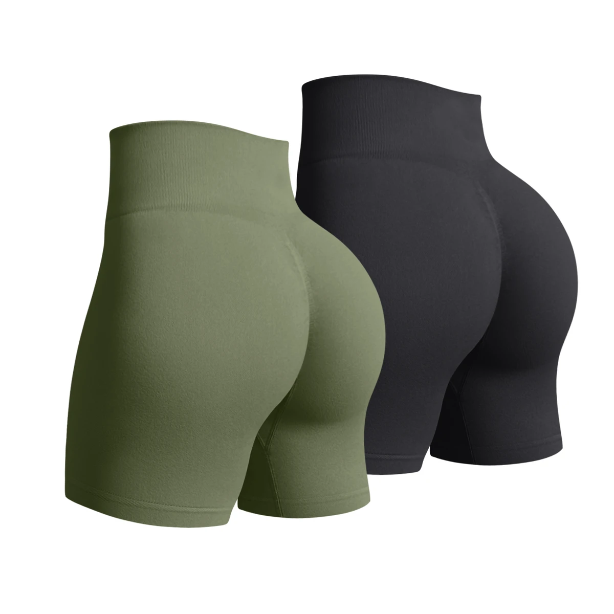 High Quality Wholesale Yoga Shorts with Seamless High Waist and Elastic Closure Solid Pattern That Tightens Waist and Abdomen womens clothing