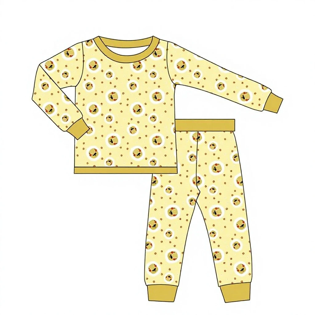 Baby Girl Casual Clothing Sets-Soft Bamboo Viscose Spandex Long Sleeve Anti-Shrink Ucheer Sports YF06 Customizable