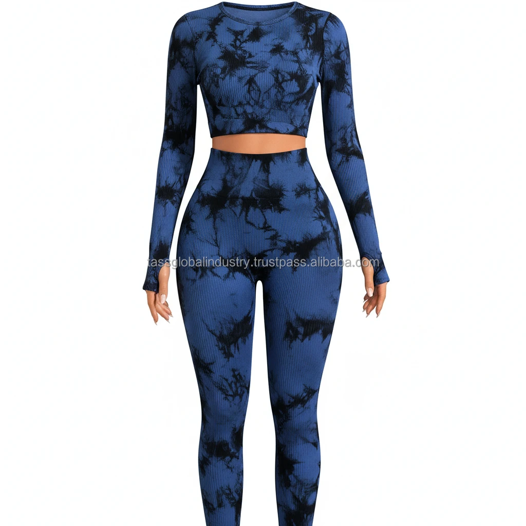 OEM Custom Women Ribbed Solid Off-the-Shoulder Yoga Set Sleeveless Crop Top Thumb Hole High Waist Leggings 5 Piece Gym Workout