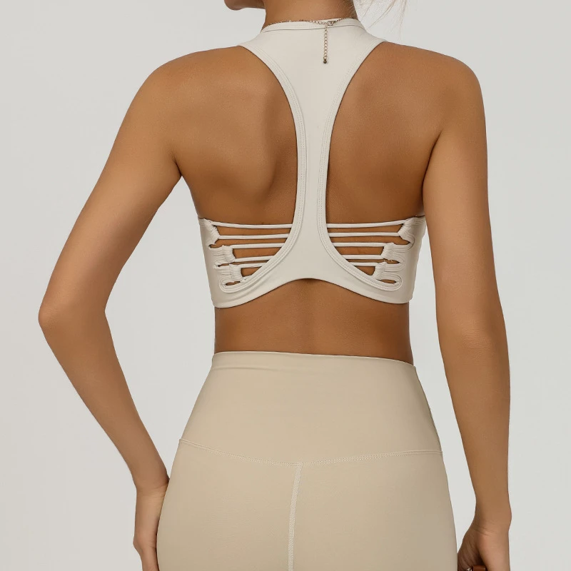 New Design Breathable Soft Beauty Back High Strength Shockproof Bra Gym Workout Yoga Fitness Women Sports Bra