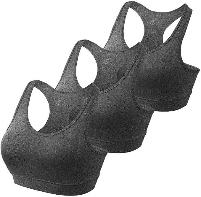 High-Running Women's Sports Bra-Breathable High Support Four-Way Stretch Deep V-Neck Front Logo Removable Pads Quality Assured