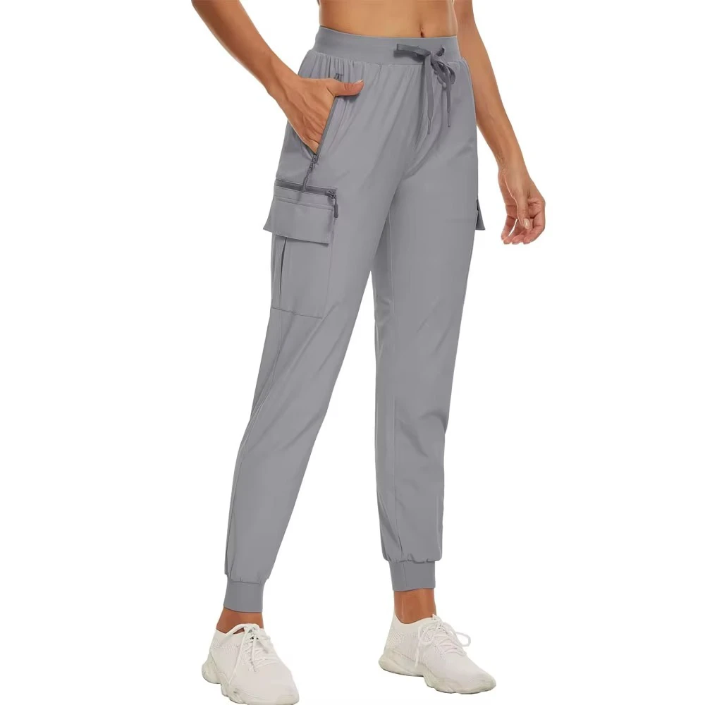 Top Selling Custom Logo Women Trousers New Style High Quality Casual Cotton Wear with Elastic Waist Mid Closure women's pants