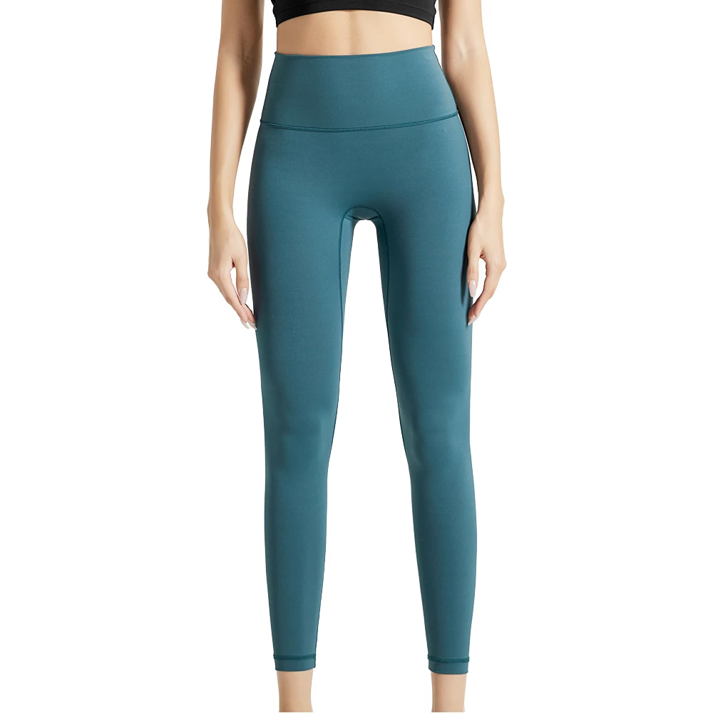 Women's High Waist Breathable Gym Workout Leggings With Elastic Waist Closure Yoga Pants Back Waist Pocket Riding Running Sport