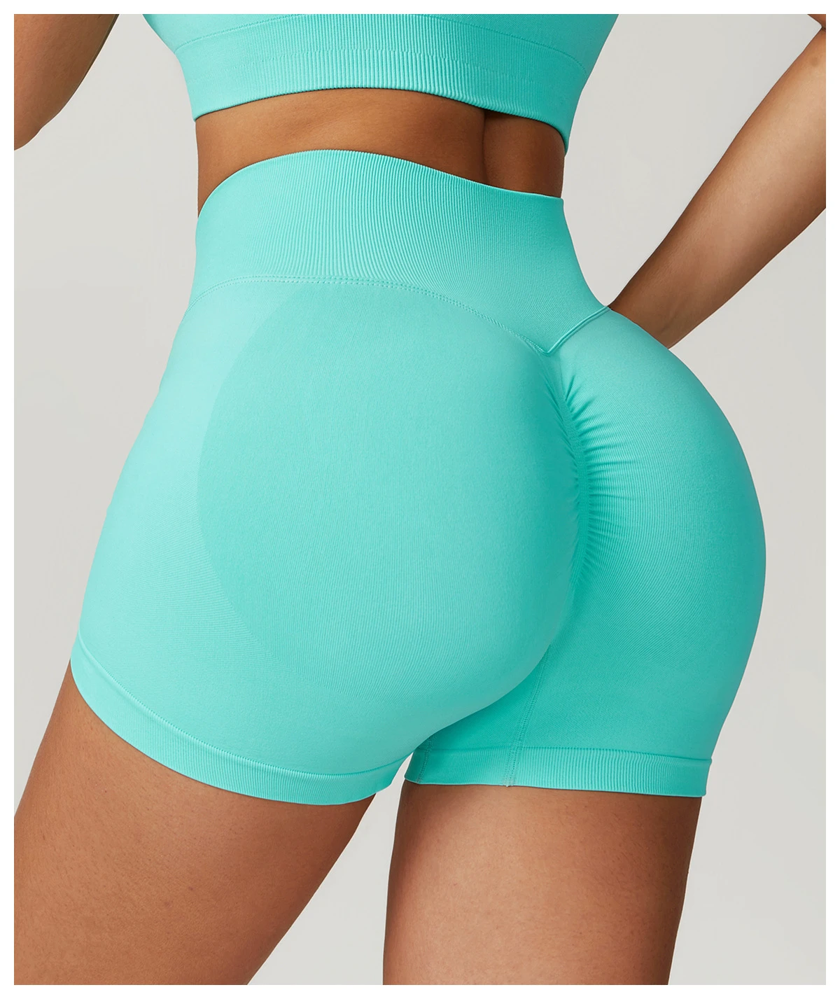 Custom Logo GYM High Waist Seamless Fitness Yoga Wear Sport Short Yoga Pants Leggings Yoga Set for Women