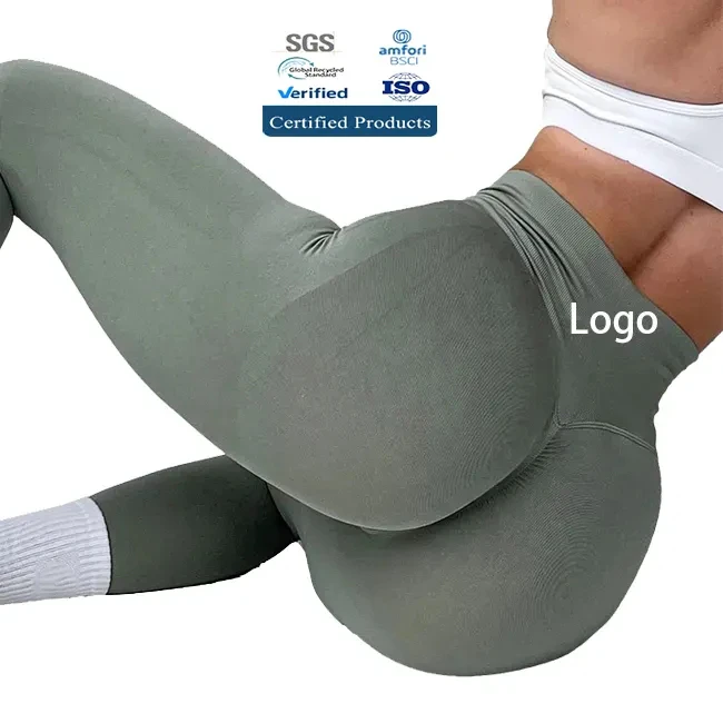 Customized Logo Sportswear Fitness Yoga Pants Workout Tights Gym Push Up Seamless Leggings High Waist Yoga Leggings For Women