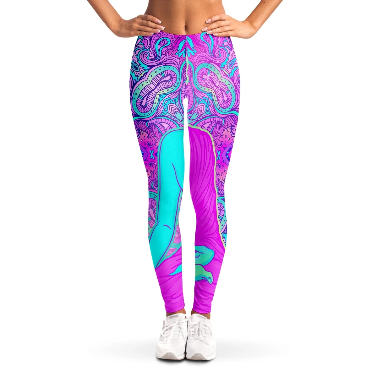New Arrival High Waist Breathable Cotton Bamboo Fiber Yoga Seamed Sublimated Casual High Elastic Leggings Popular Design High