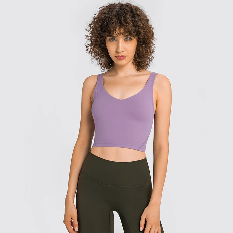 ODM Breathable Elastic U Neck Active Wear Yoga Set Top Vest Sports Tops Women Sport Bra