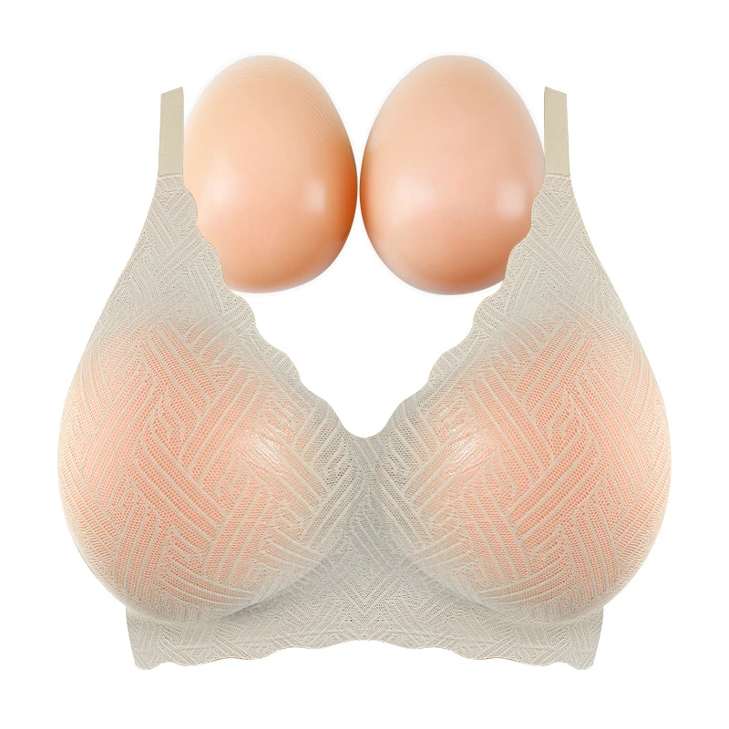 OEM/ODM Silicone False Chest Underwear Small Chest Display Big Chest Pad Women's Wireless Lace Push Up Bra Seamless Comfortable