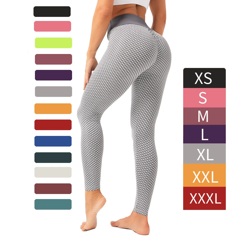 Hot Sale Women's High Waist Fitness Mesh Yoga Pants with Side Pockets Pilates Accessories for Workout & Gym Exercise