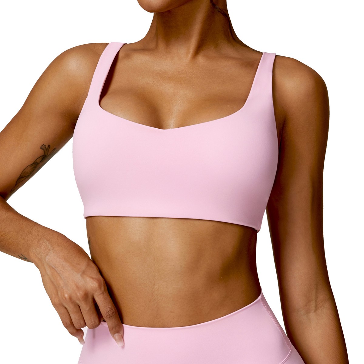 New Arrival Women Stretch Soft Yoga Bra High Quality Fitness Sport Bra Top Fitness Full Padded Customize Logo Gym Wear Bras
