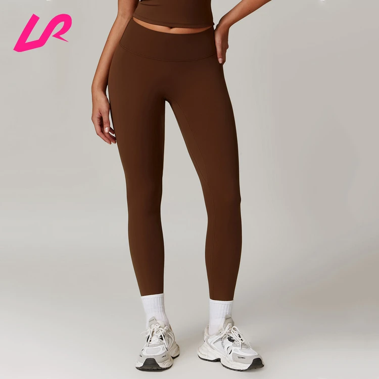 High Quality High Waist Yoga Pants Four-Way Stretch Breathable Quick Dry Gym Workout Tight Fitness Apparel Solid Yoga Leggings