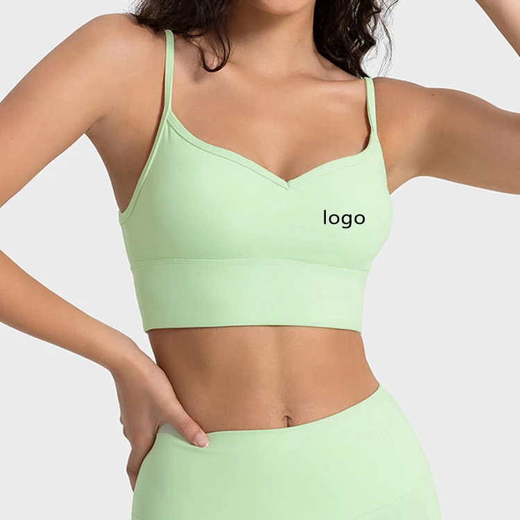 Hot Selling Yoga Fabric Sexy Teens in Sports Bras Yellow Sports Bra Hot Indian Lady Photos Sexy Sport Bra