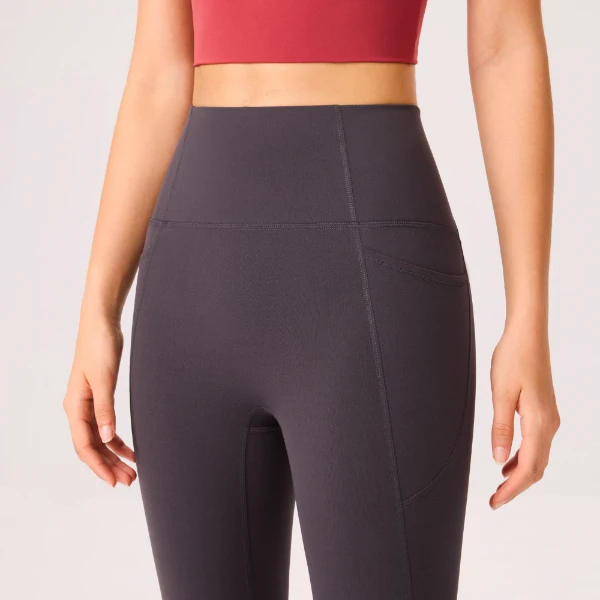High-Waisted Plus Size Breathable Quick Dry Tummy Control Scrunch Butt Spandex/Nylon Full-Length Pants for Outdoor Sports & Yoga