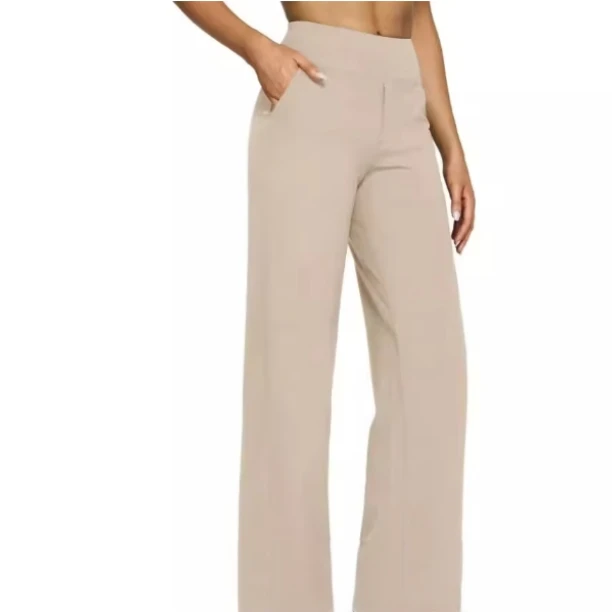 2026 New Women Casual High Waist Yoga Pants with Pockets Tummy Control Solid Color Workout Leggings