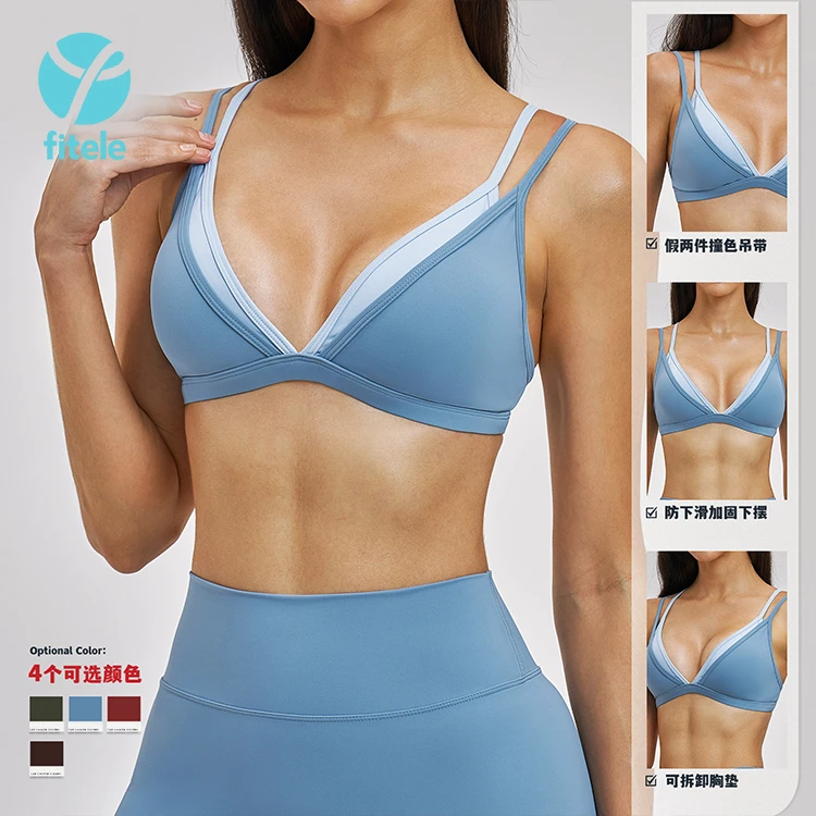 Women High Supportive Adjustable Molded Cup Lightweight Padded Spandex Sports Bra Large Bust Wireless Running Yoga Fitness Bra