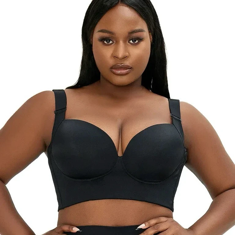 Plus Size Women's Quality Sports Bra Adjustable Straps Quality OEM ODM Printed Solid Bra Cup Wire-Free Support for Yoga Fitness