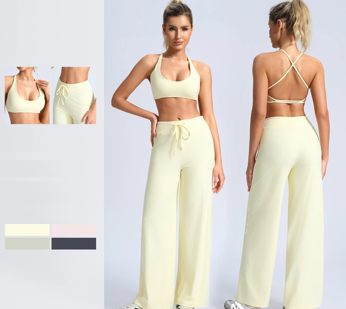 Custom Gym Clothes Active Wear 2 Piece Yoga Set High Waist Leggings Yoga Sets For Women