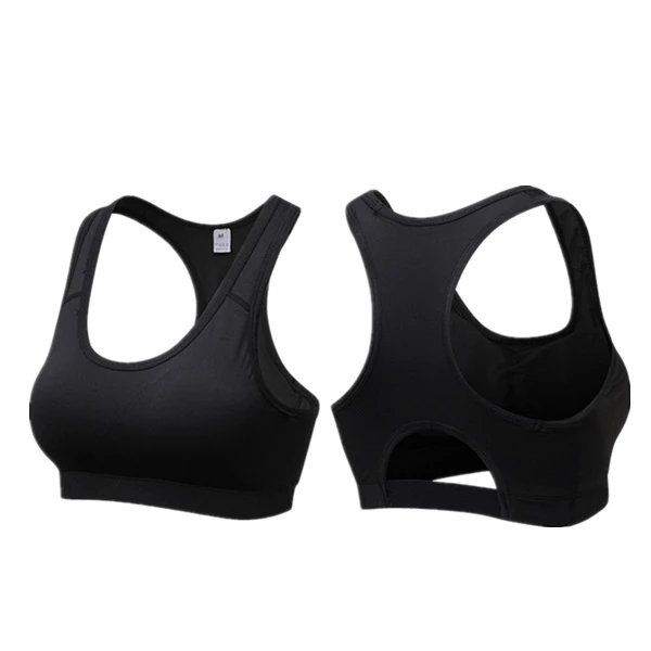 Custom Logo Polyester Spandex Non-underwire Breathable Running Underwear Quick-drying Stretch Yoga Bra Vest Women's Sports Bra