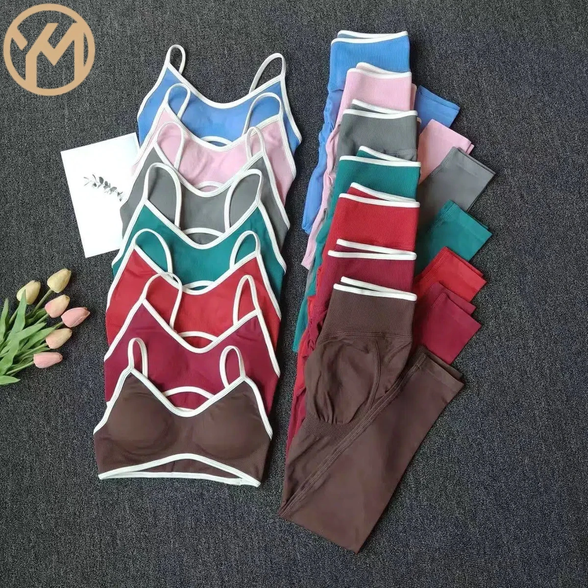 Fitness Yoga Set Seamless Sport Women's Sportswear High Waist Leggings Workout Outfits Two Piece Shorts Sets Womens Gym Clothing