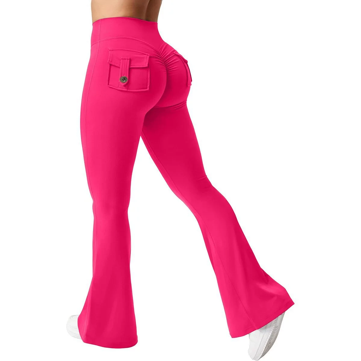 Summer New Arrival Elastic Bare Feel Flared Pants, Stretchy Quick-Dry Yoga & Fitness Pants, Slim Casual Sports Trousers