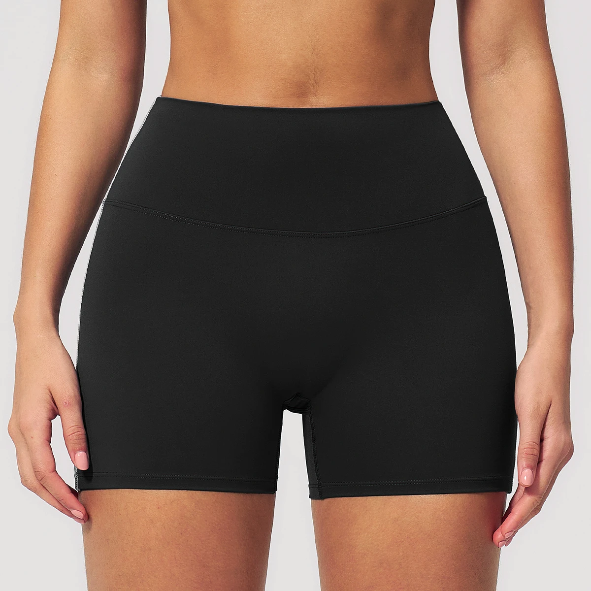 High Waist Elastic Waist Yoga Leggings Women Plus Size Solid Color Breathable Seamless Butt Lifting Tummy Control Full Length