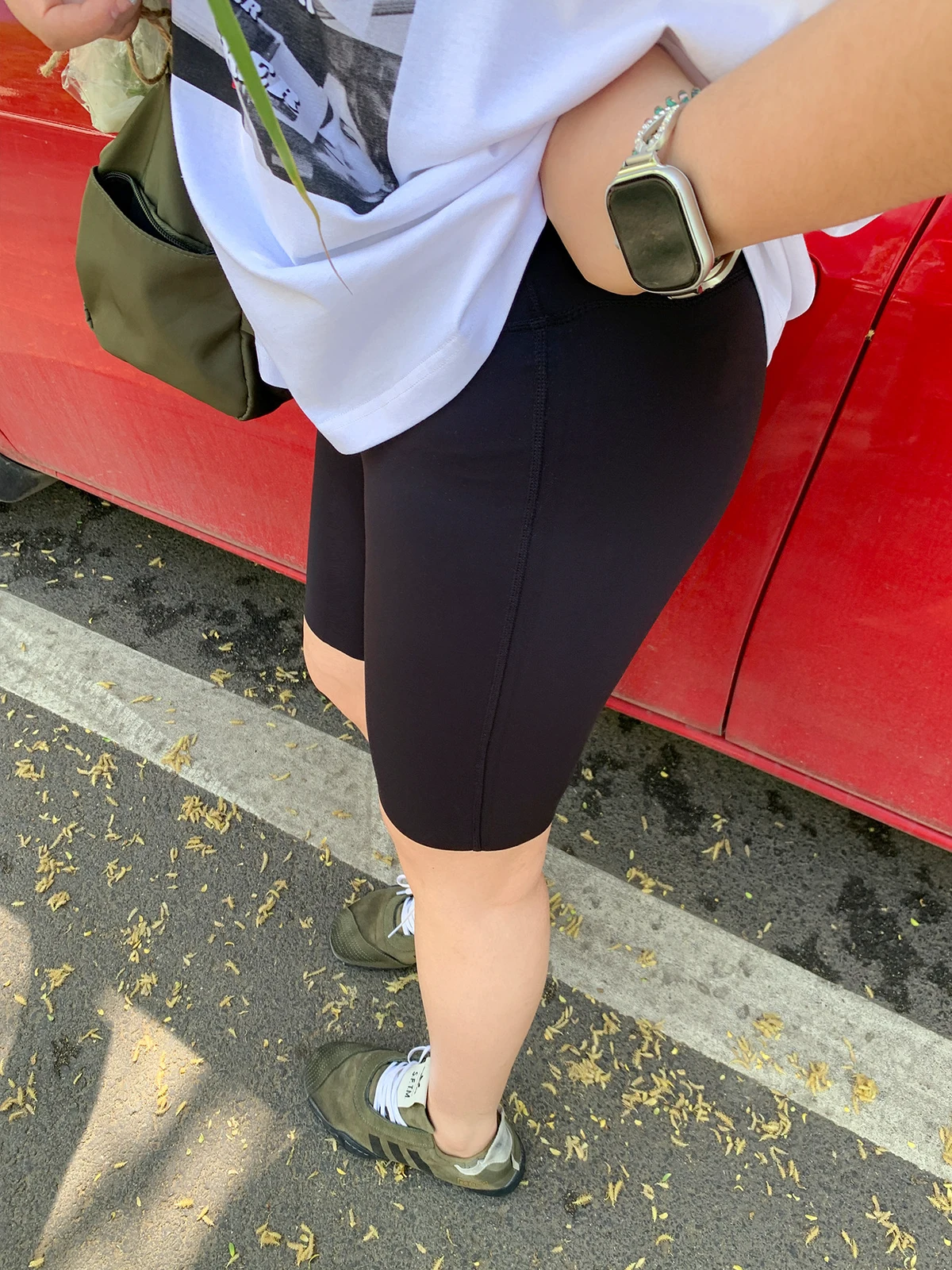 Comfortable Spring And Summer Stretch Hip Lifting Cycling Five Inch Length Plus Size Women's Leggings