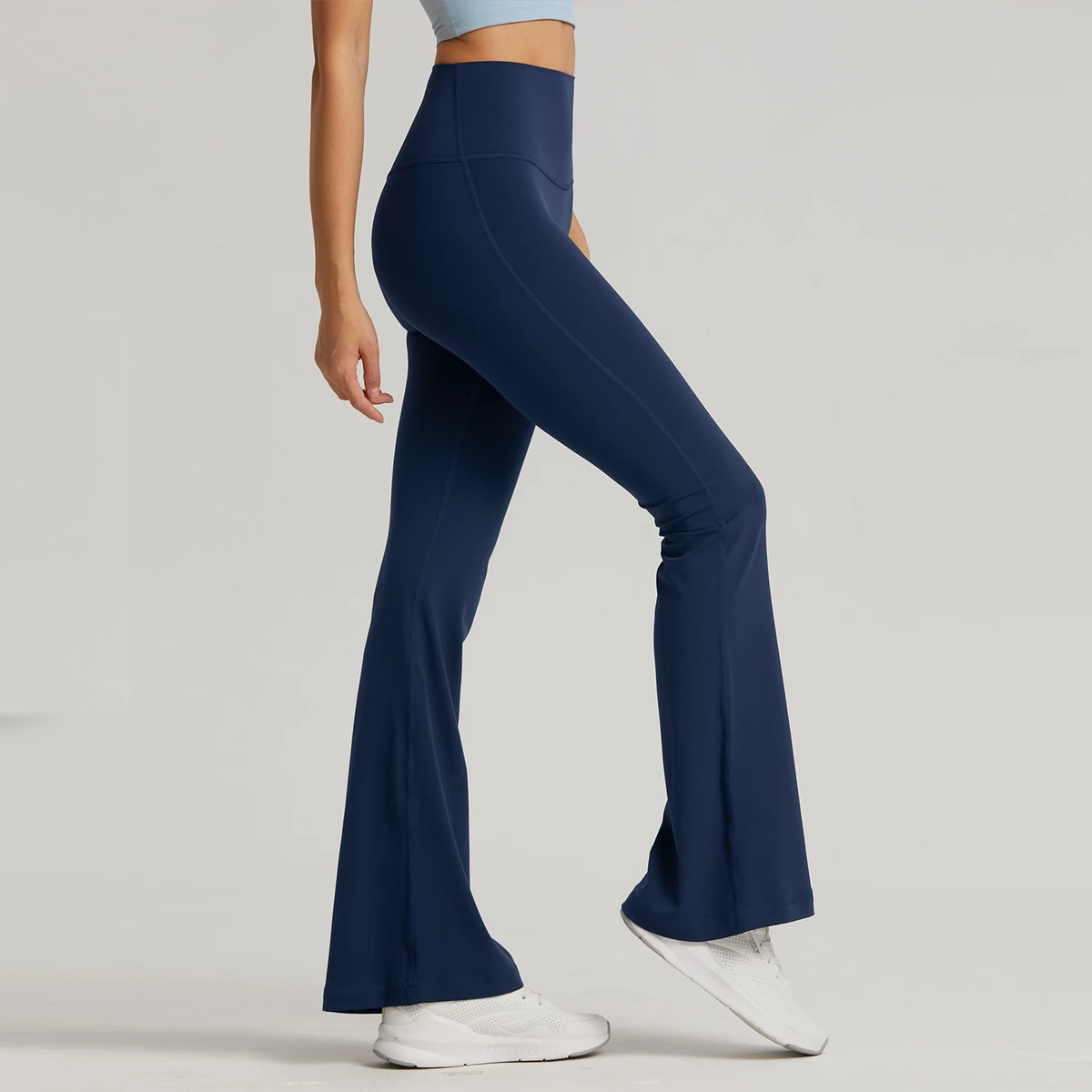 Wholesale High Waist Flared Leggings Four Way Stretch Wide Leg Fitness Dancing Yoga Tight Pants