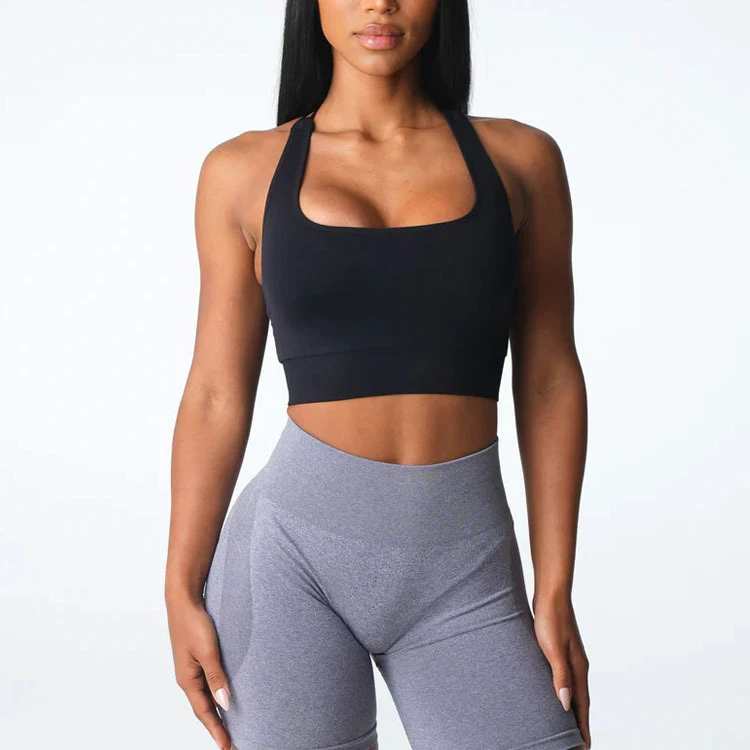 Custom Women Yoga Sports Bra Workout Sports Top With Padding Fitness High Support Sport Bra for Women