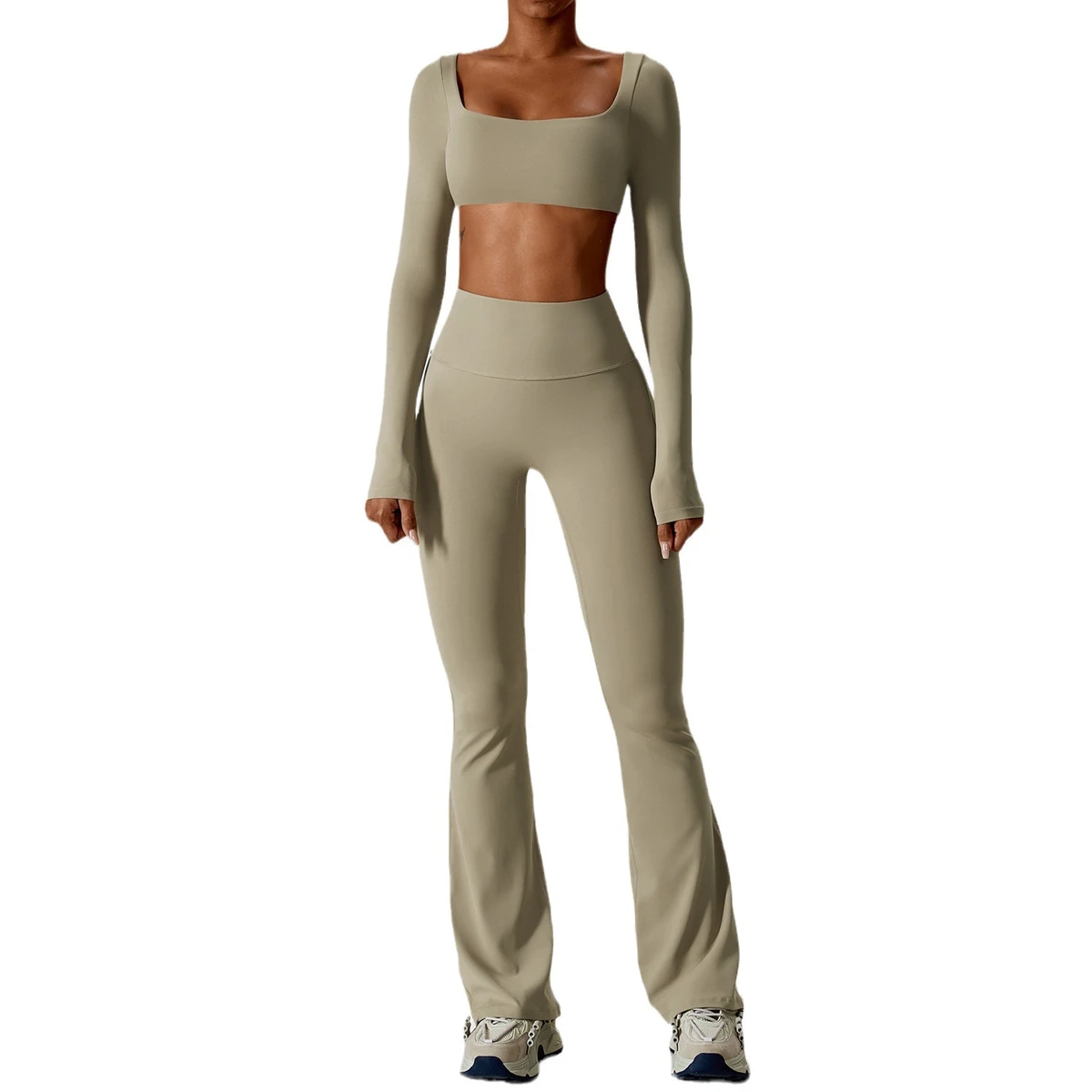 Women's 2-Piece Yoga Athletic Wear Crisscross Fitness Suit Backless Push Sports Bra Lightweight Breathable Seamless Windproof