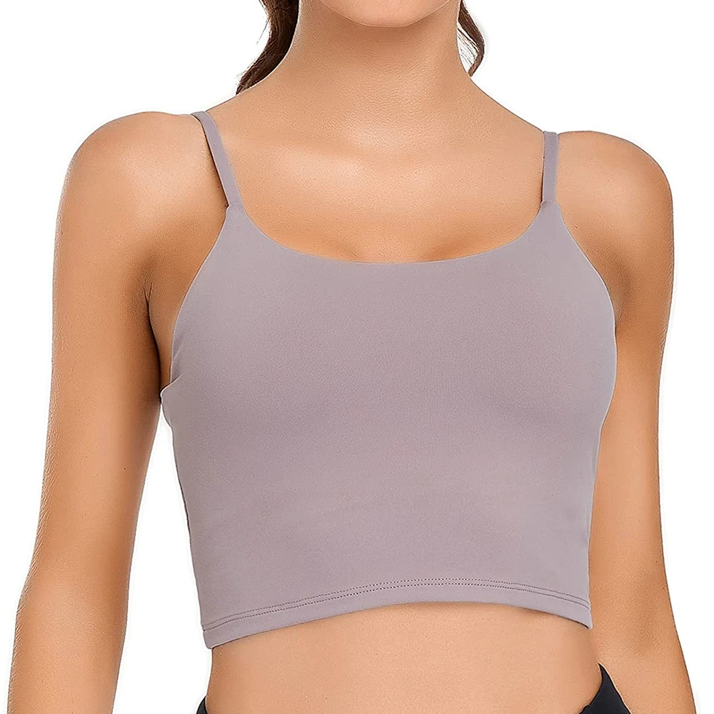 Wholesale Custom-Made Women's Simple Sports Bra Breathable Comfortable Spandex/Polyester Crisscross Straps High Support Print