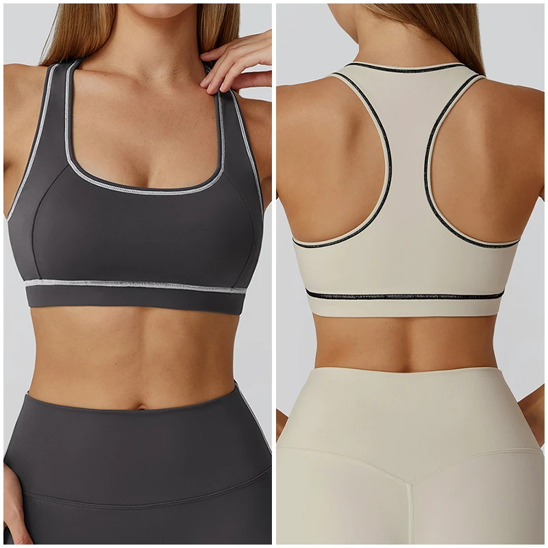 EWX2036 Comfortable High Impact with Removable Padding Yoga Bra Workout Fitness I-shape Back Crop Sports Bra for Women
