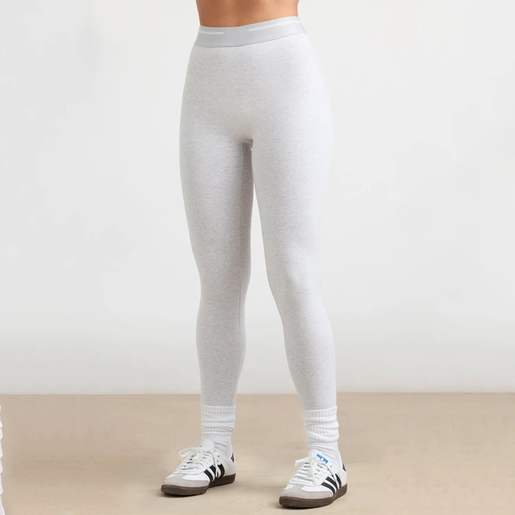Women's Fashion Solid Quick Dry Yoga Pants Custom Logo Organic Cotton Leggings Stretchy Breathable Athleisure Tights Brushed