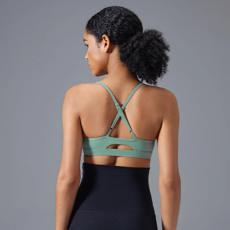Roregal New Adjustable Shoulder Strap Beautiful Back Bra Sexy Fast Drying Comfortable Breathable Sports Women Yoga Bra