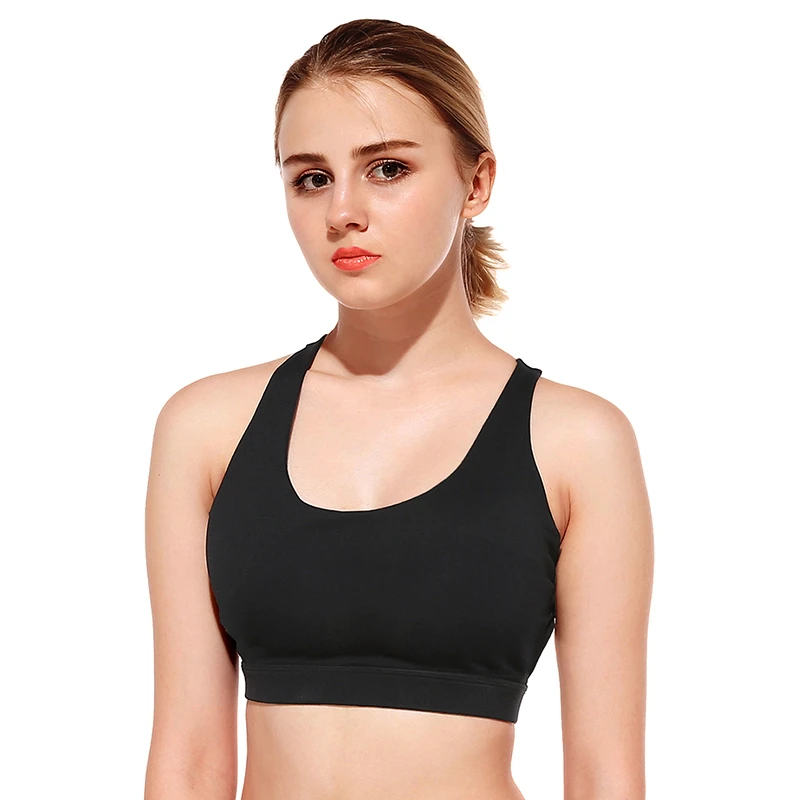OEM Sports Bras for Women Padded Sports Bra Tank Top Sexy Crisscross Back High Impact Longline Workout Yoga Bra Quickly Dry