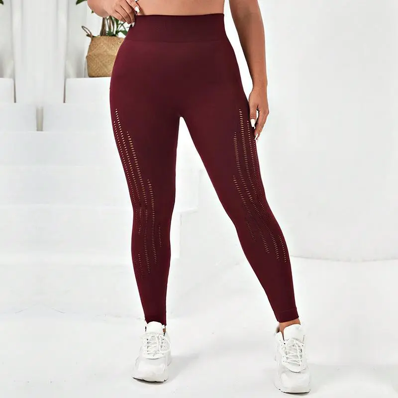 Plus Size Women's Yoga Leggings - Push up Leggings with Mesh Tights for Fitness & Workout & Running & Ropa De Mujer