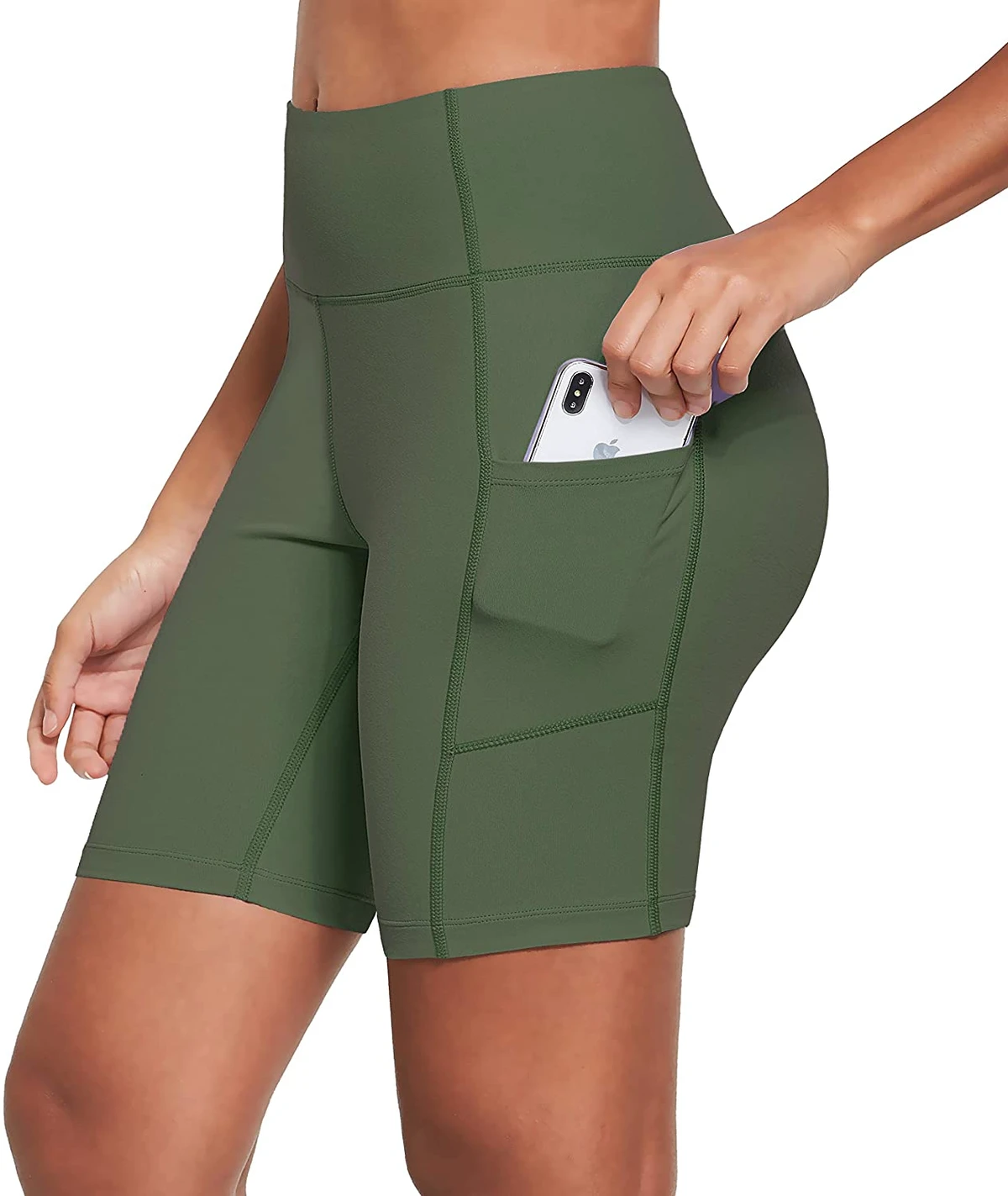 High Waist Yoga Pants Shorts with Pocket Compression Activewear Breathable Sports Gym Fitness Shorts for Women workout shorts