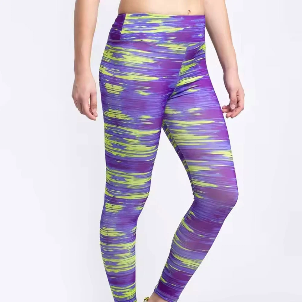 Wholesale High Waist Women Yoga Leggings Stretch Athletic Pants Slim Fit Fitness Workout Tights