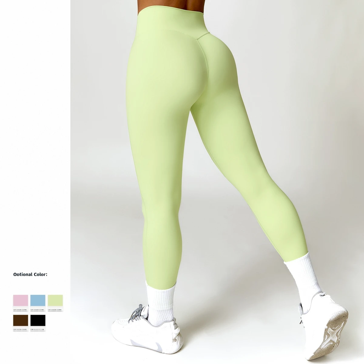 Wholesale High Waist Yoga Athletic Wear Nylon Spandex Gym Leggings For Women