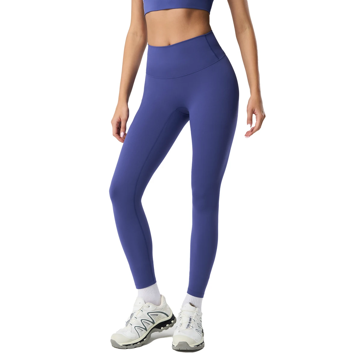High-Waist Seamless Solid Shaping Yoga Pants for Women Ankle-Length Leggings Four-Way Stretch Breathable Cycling Fitness Sports